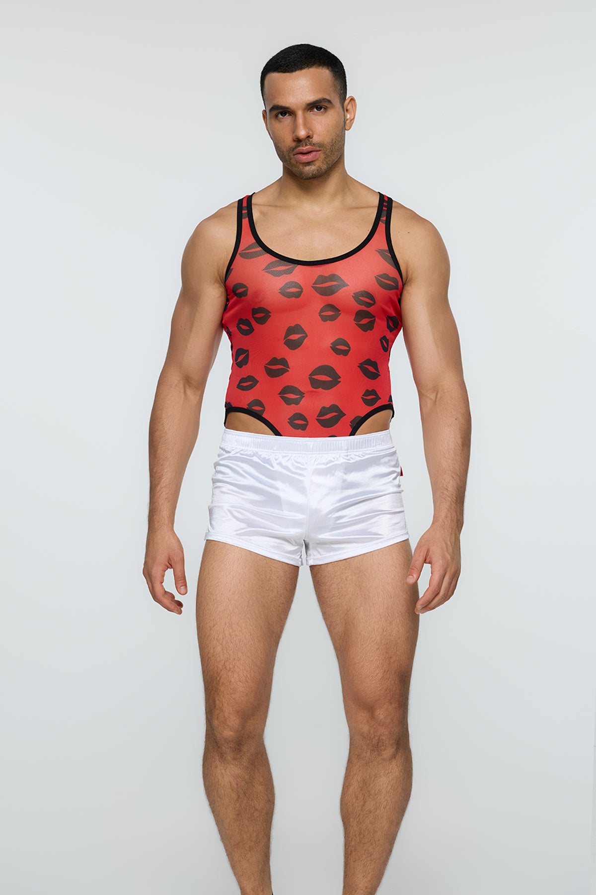 Unified Surface Lip Print Bodysuit