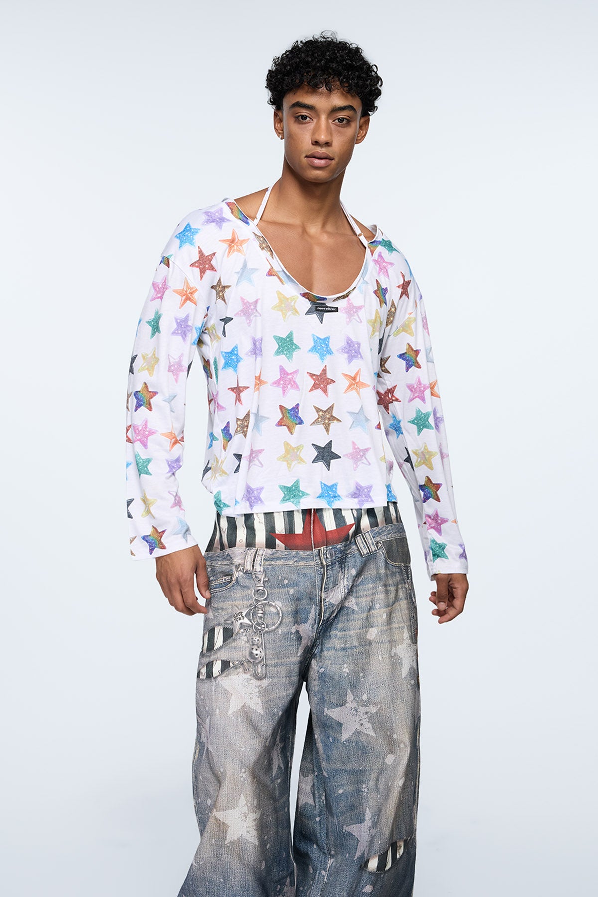 Unity Tide Long Sleeve Star Print Top