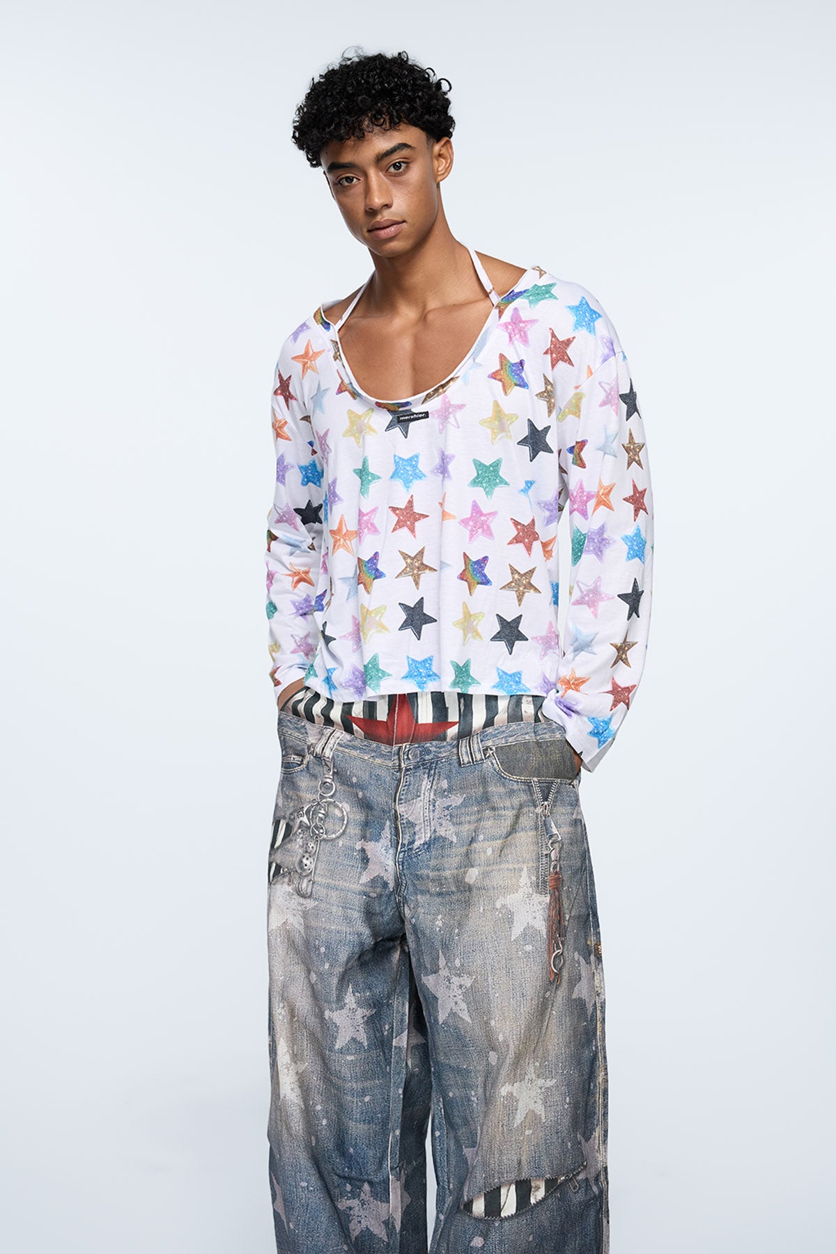 Unity Tide Long Sleeve Star Print Top