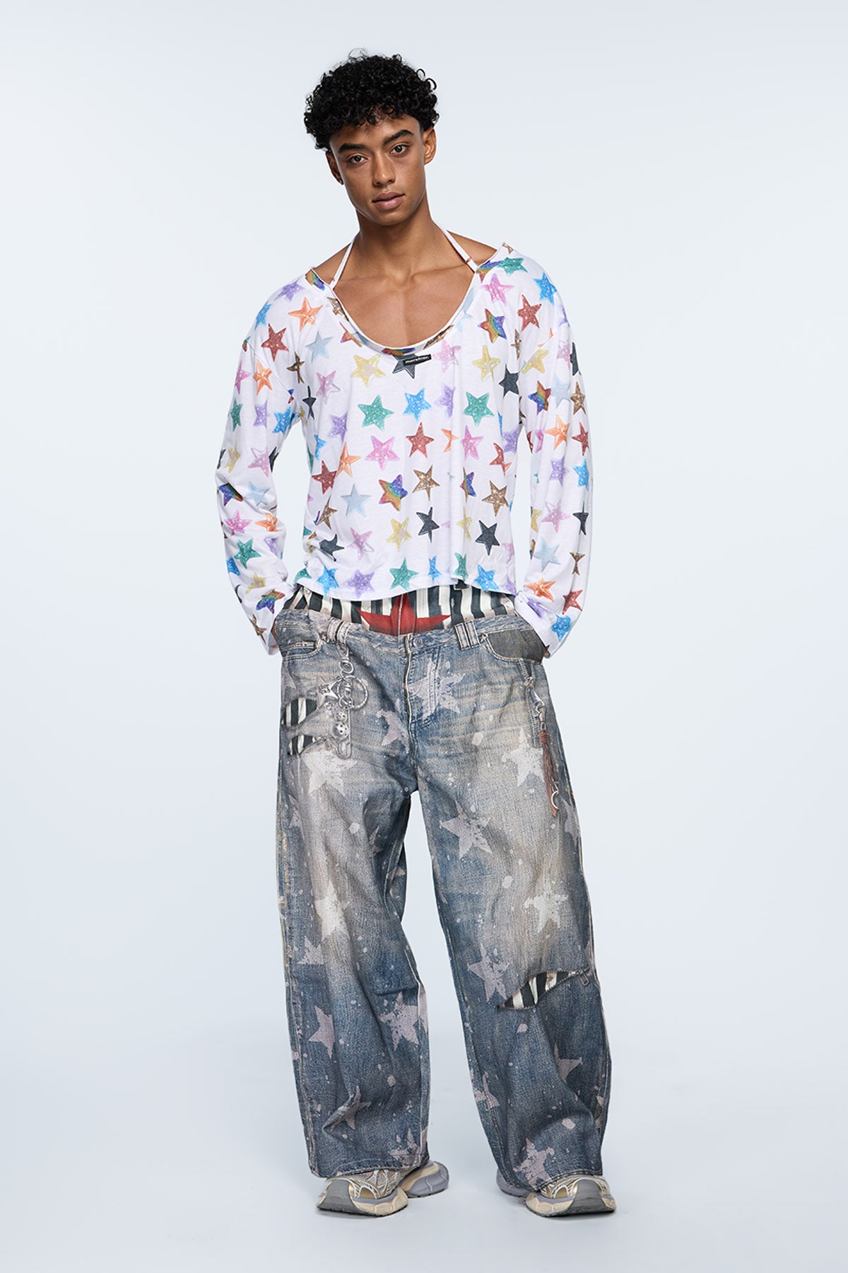 Unity Tide Long Sleeve Star Print Top