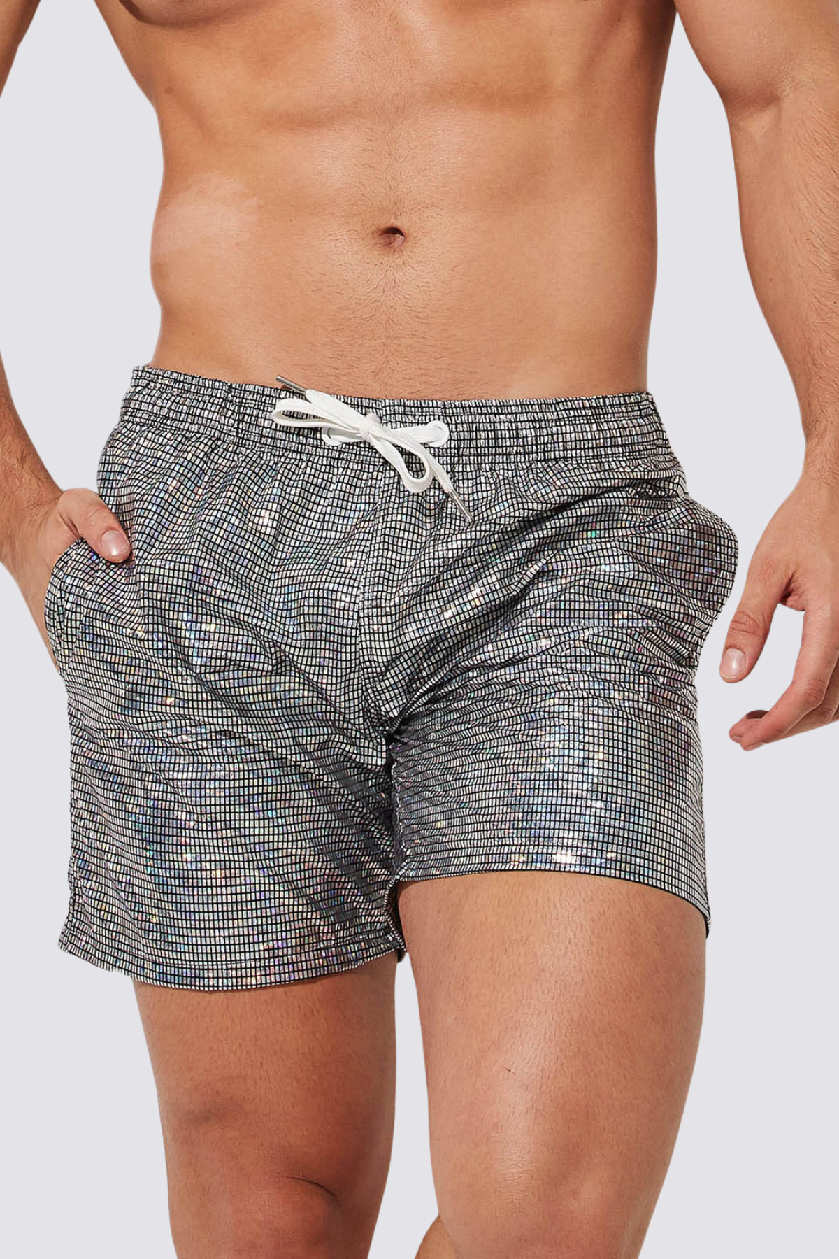 Urban Latch Metallic Print Shorts Black