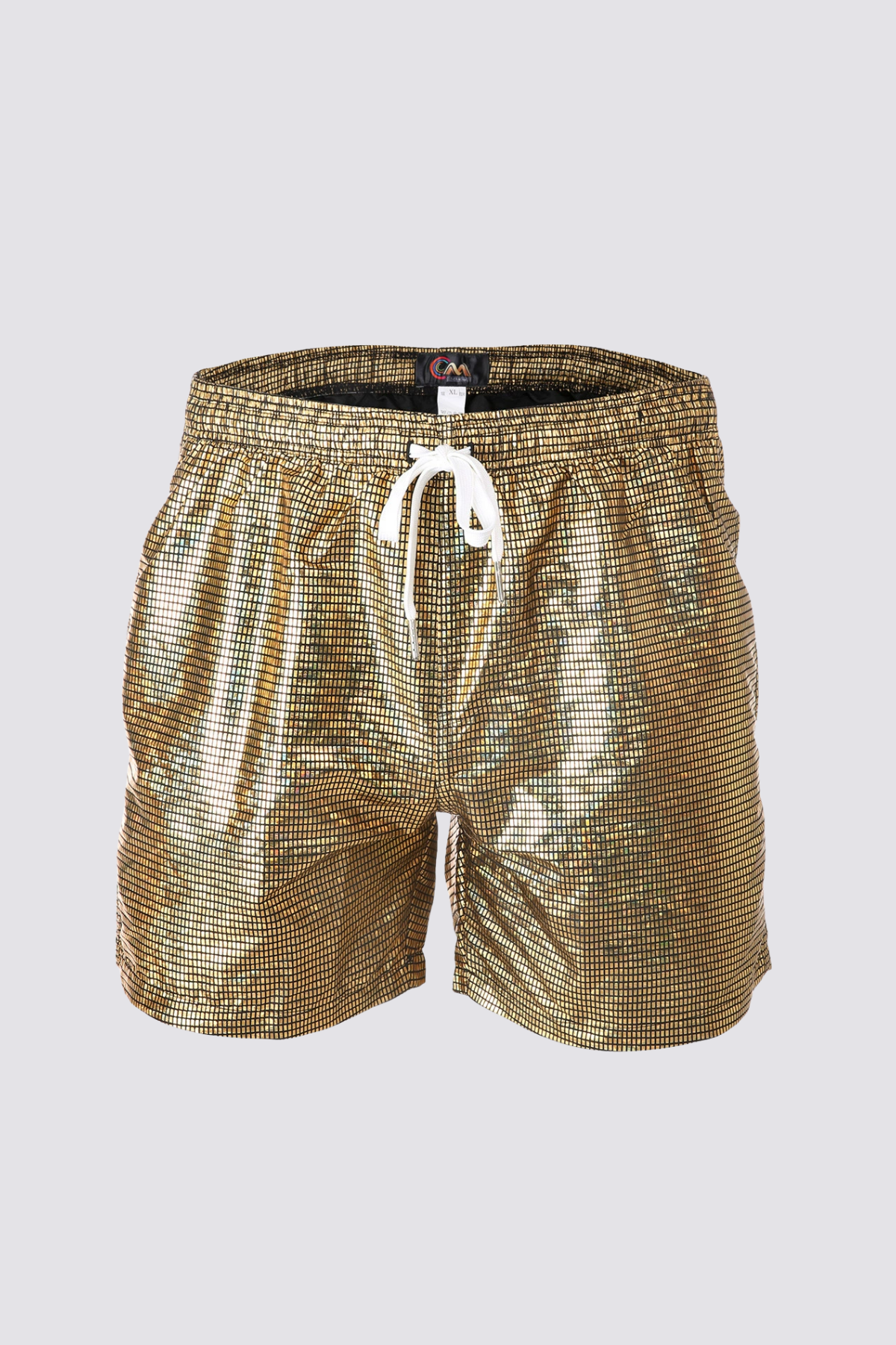 Urban Latch Metallic Print Shorts Gold