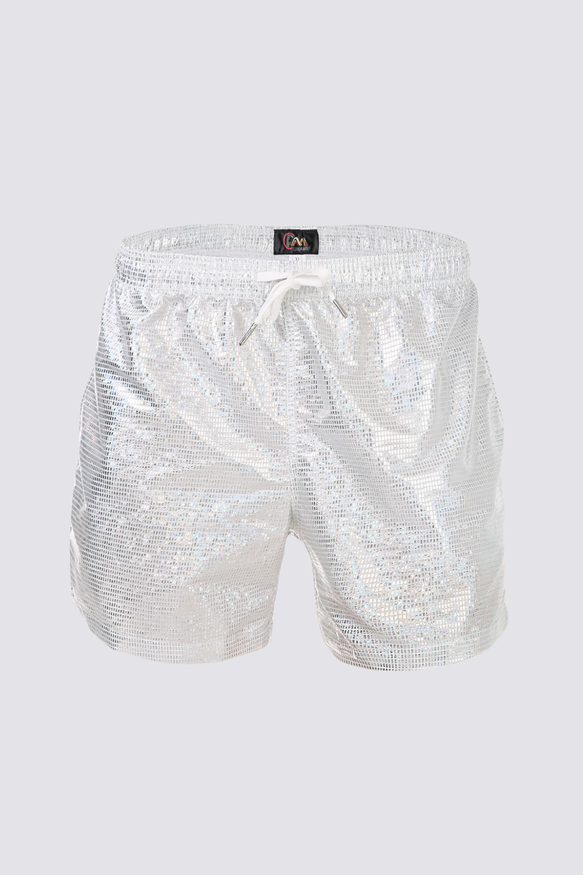 Urban Latch Metallic Print Shorts White