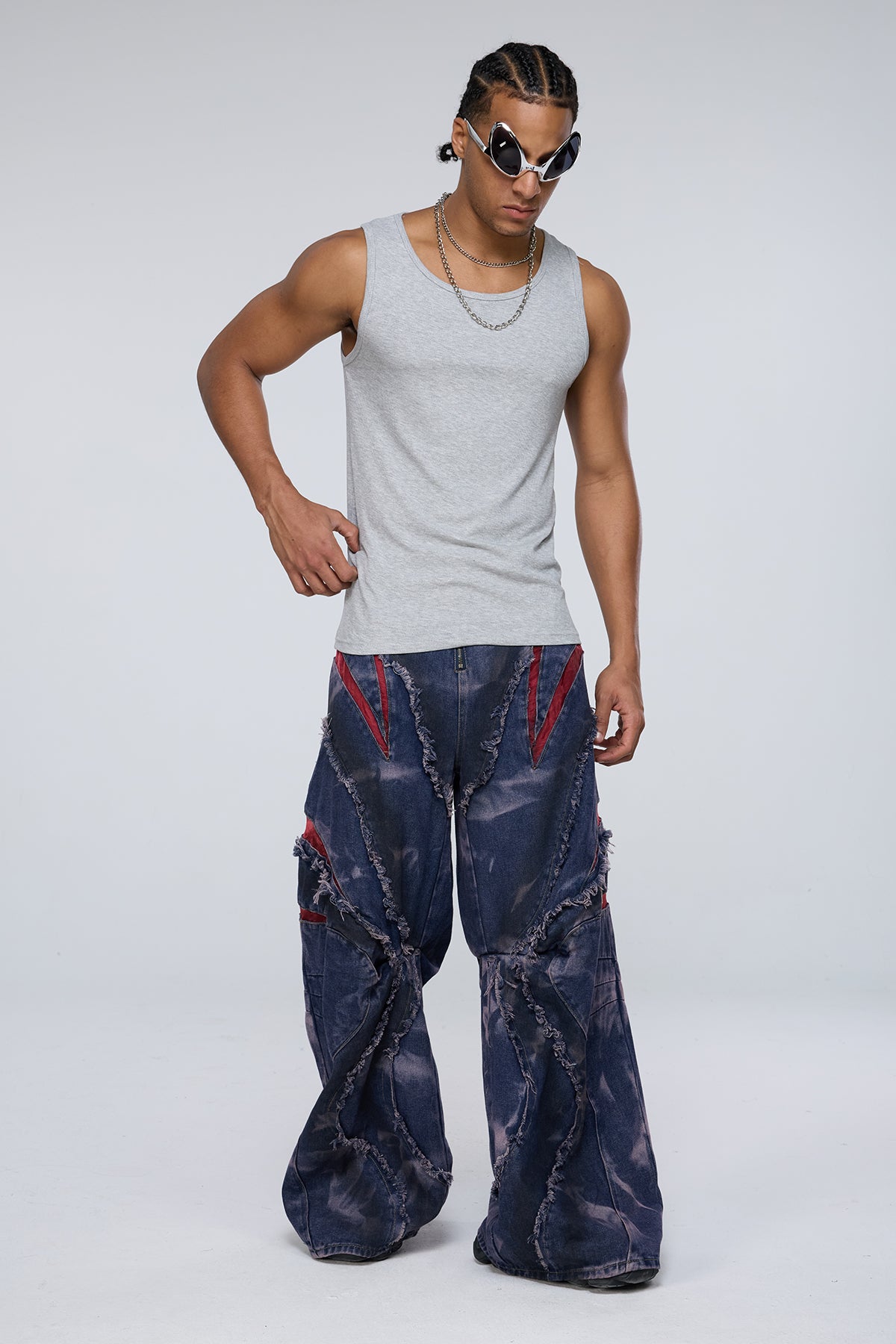 Urban Rift Deconstructed Barrel Jeans
