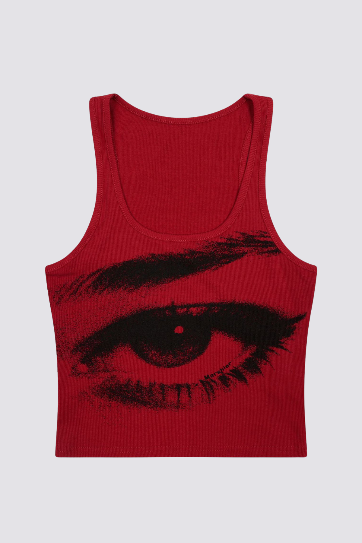 Urban Slice Print Sleeveless Crop Top