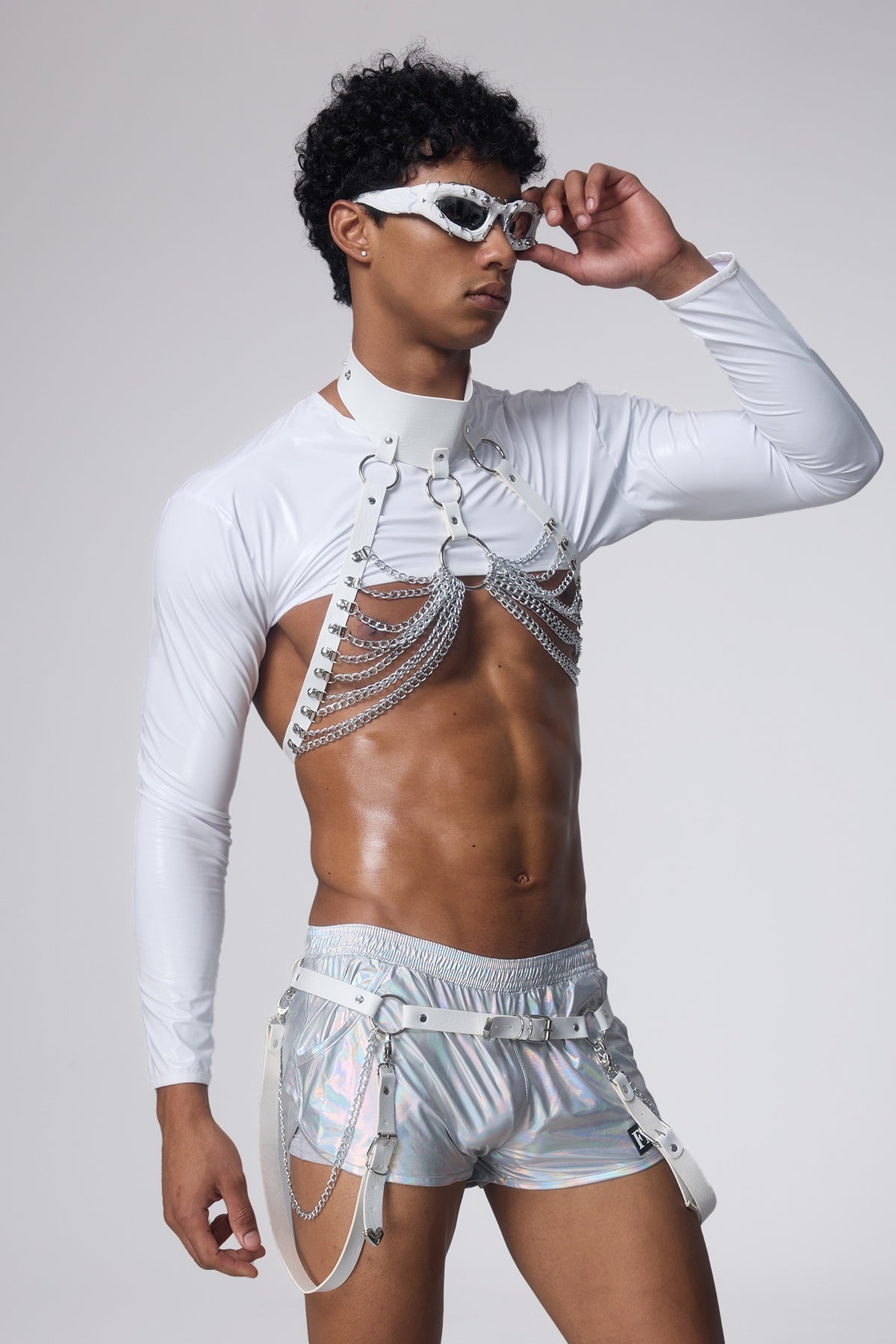 Urban Snap Leather Waist Chain Set