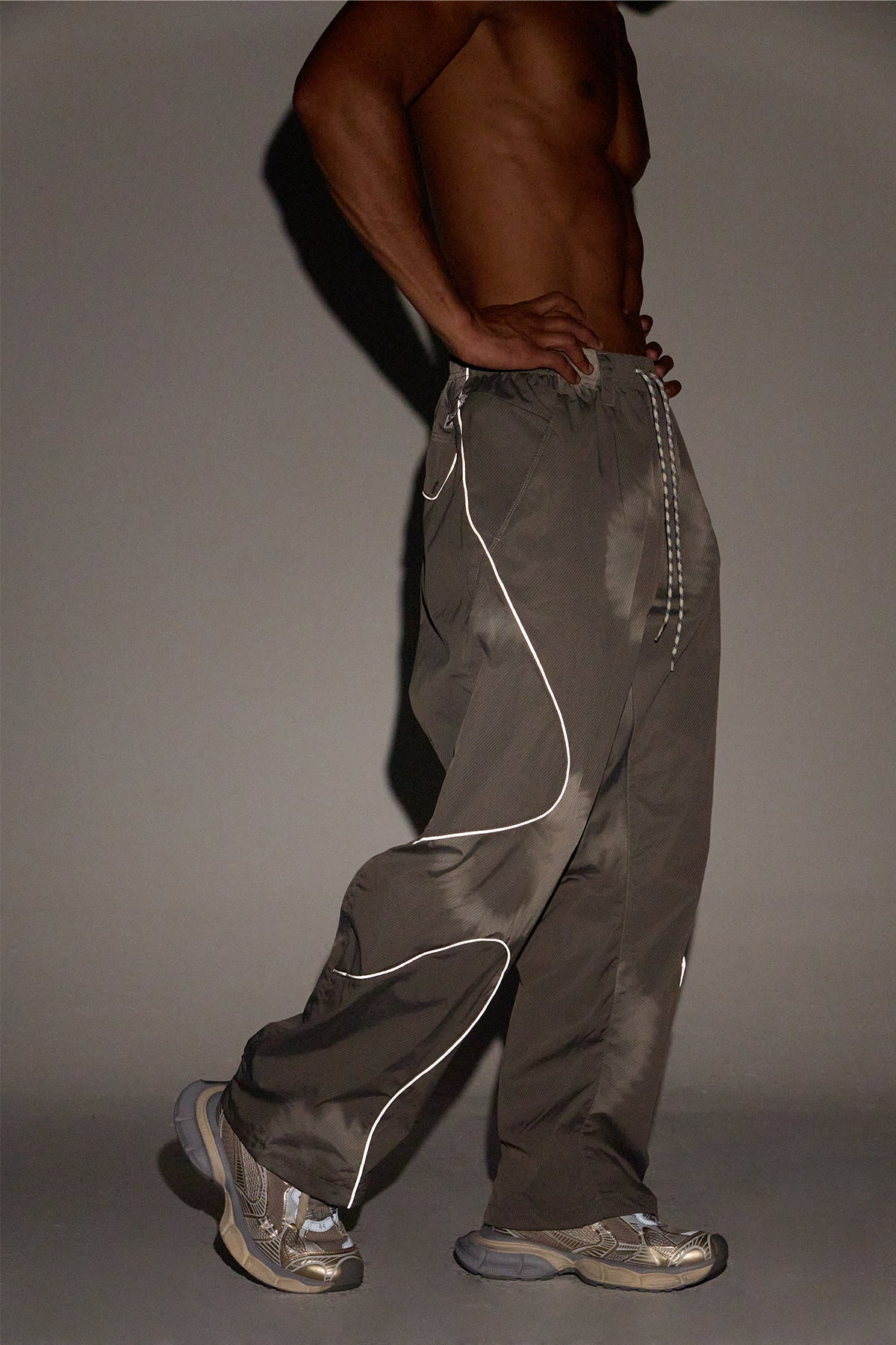 Utility Circuit Reflective Wide Leg Pants
