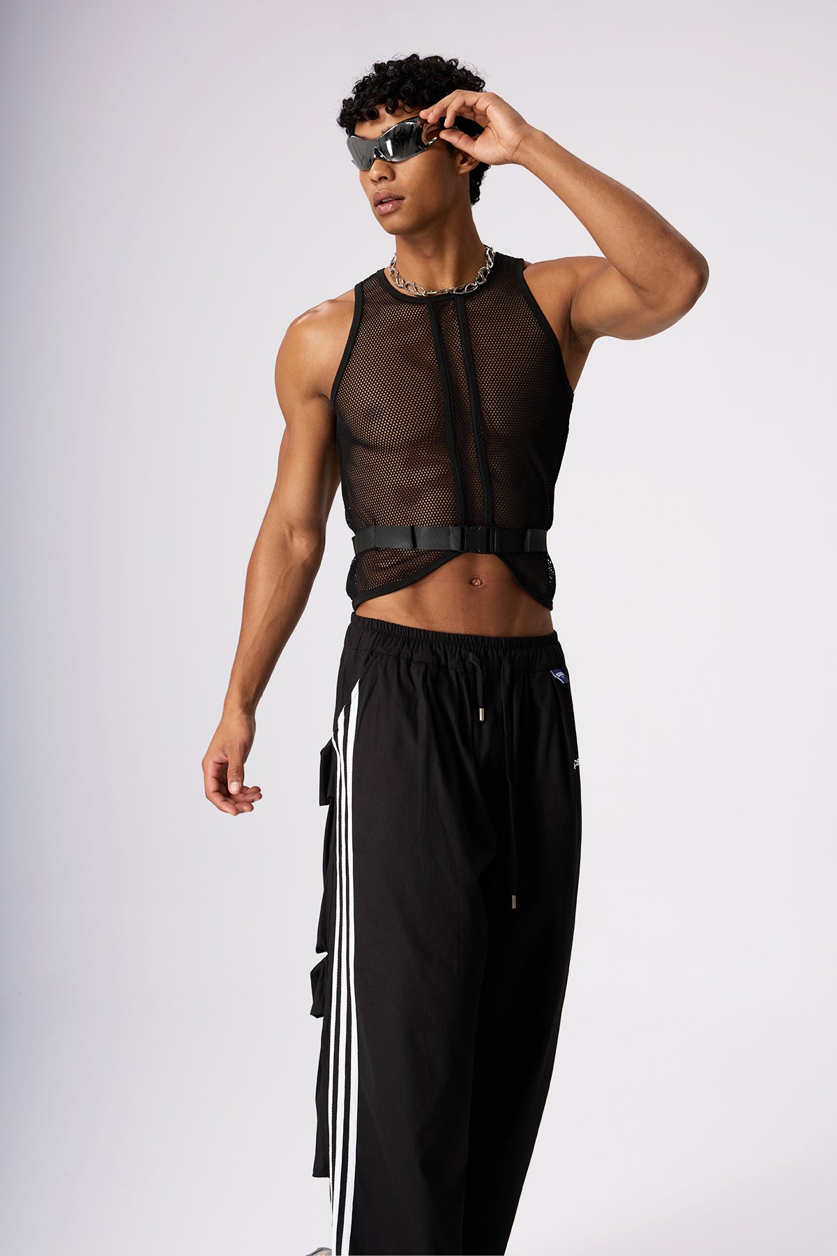Vapor Stitch Fishnet Crop Top – RYVKstudio