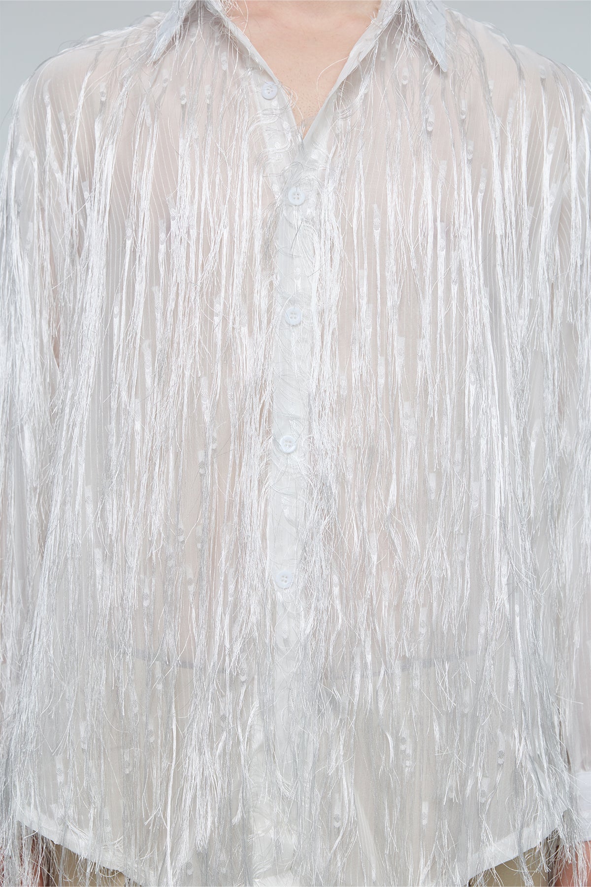 Vector Bloom Long Sleeve Fringe Shirt