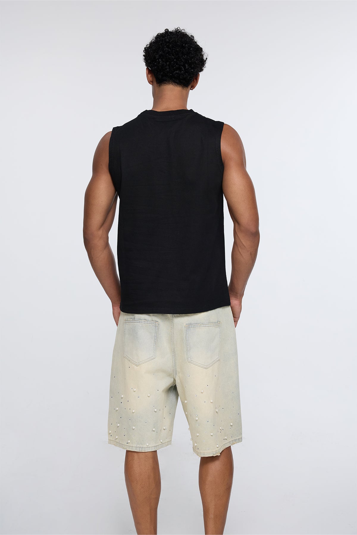 Vector Gem Rhinestone Sleeveless Top