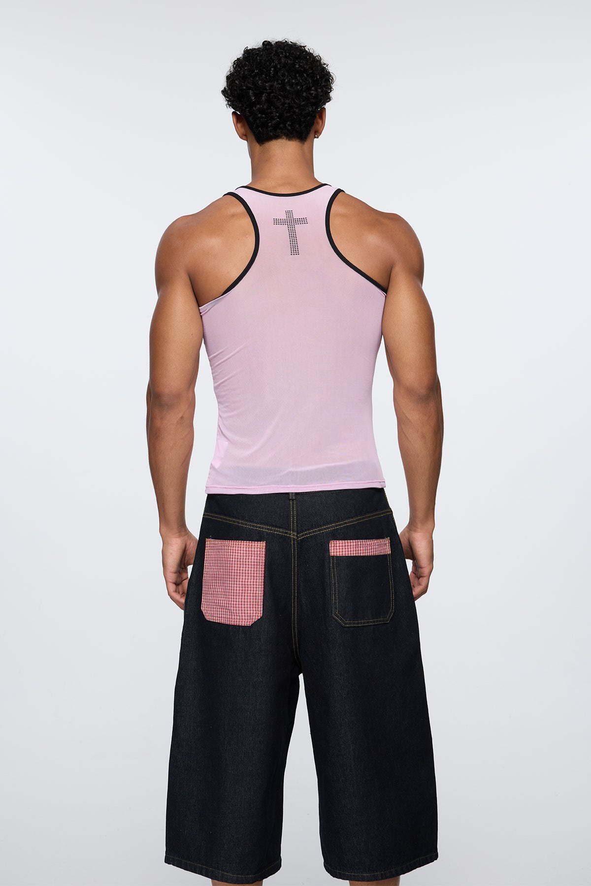 Vector Monolith Print Tank Top Pink