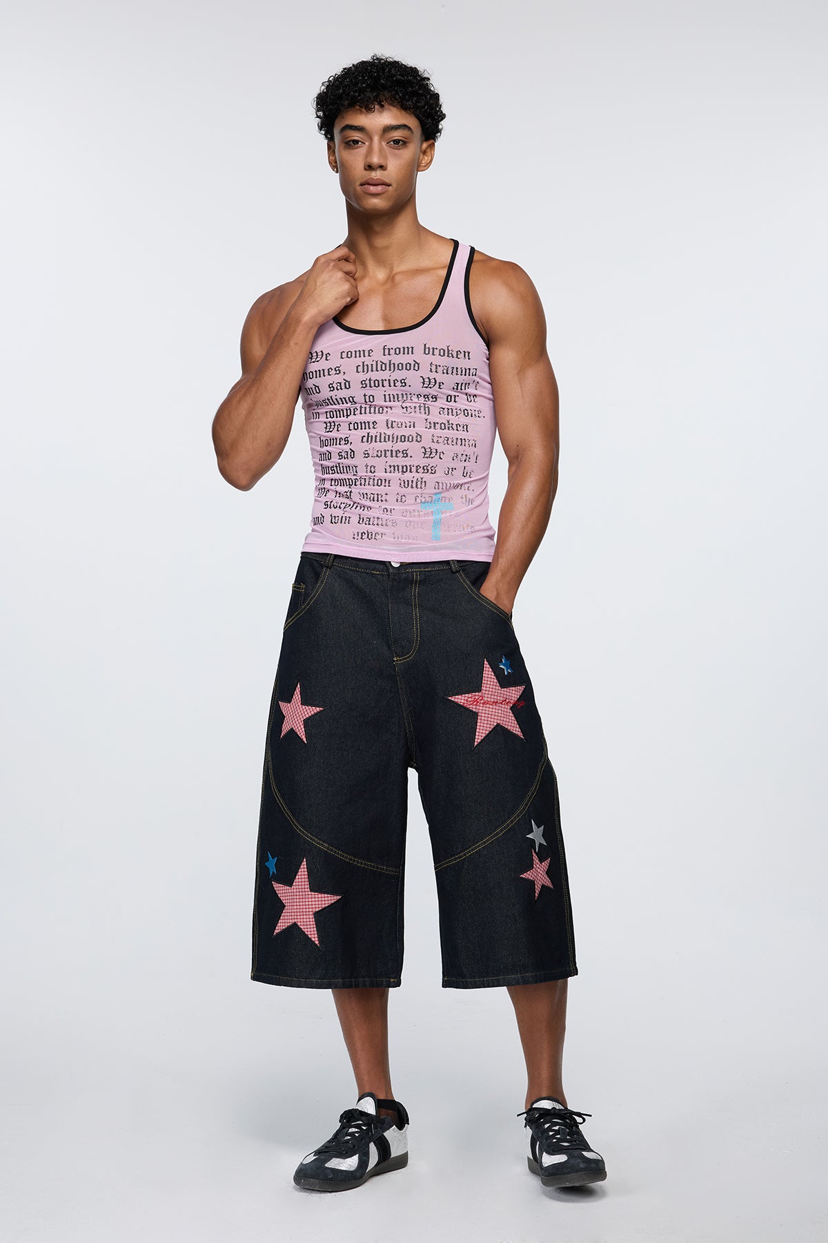Vector Monolith Print Tank Top Pink