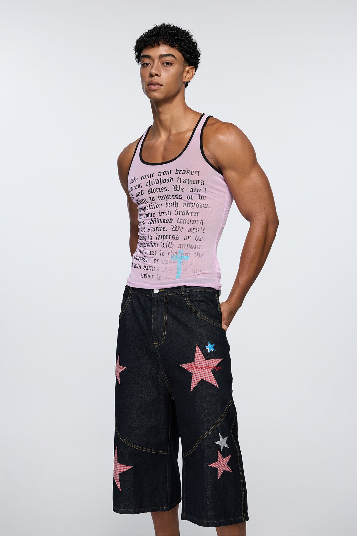 Vector Monolith Print Tank Top Pink