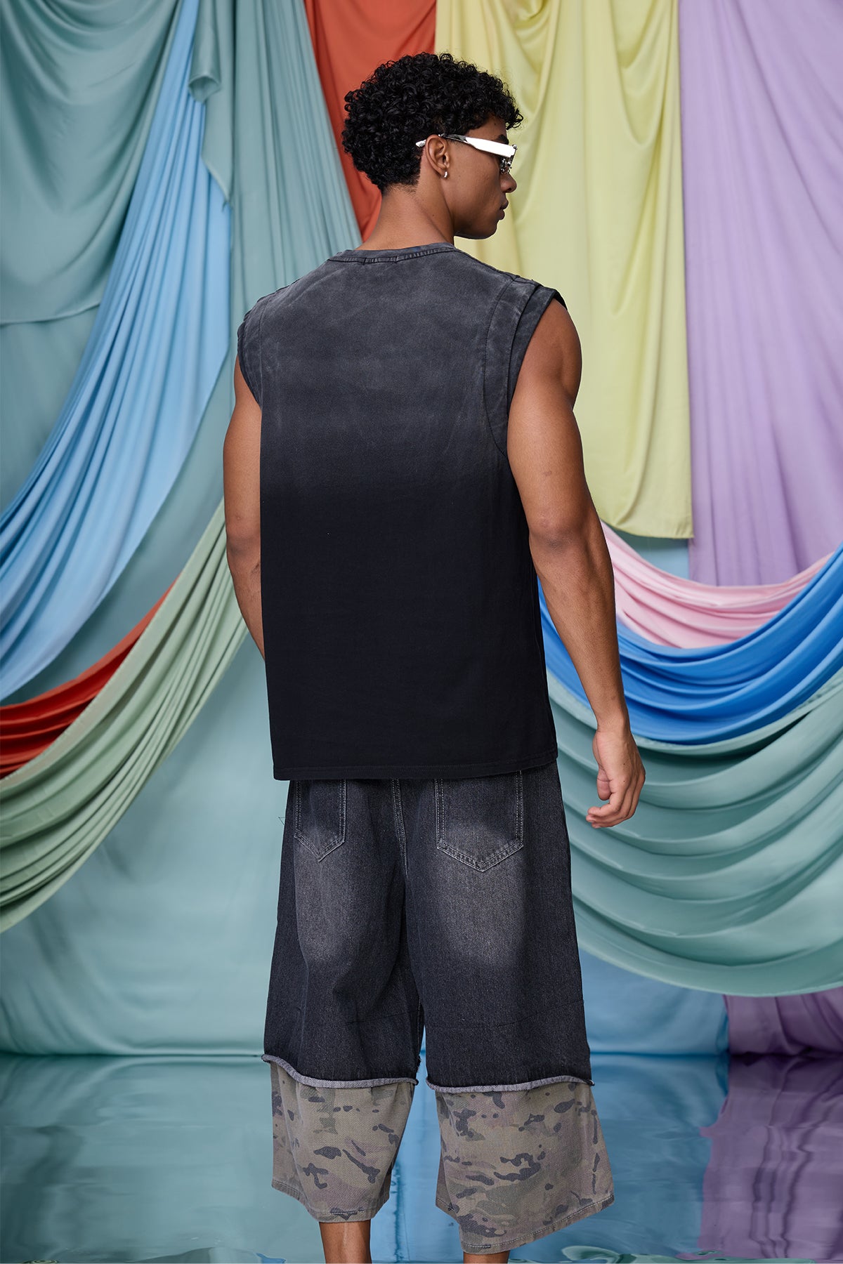 Vector Noir Embroidered Sleeveless Top