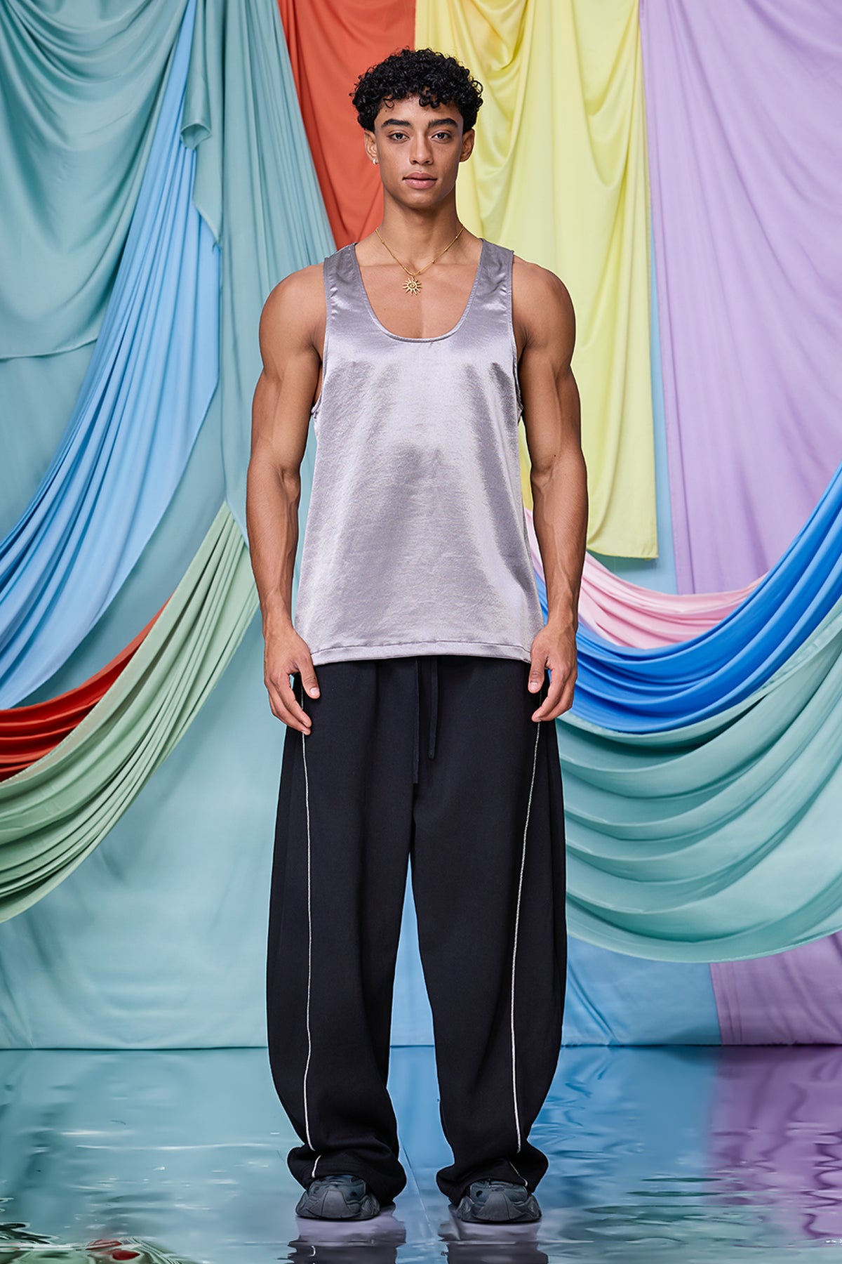 Vector Pleat Barrel Pants