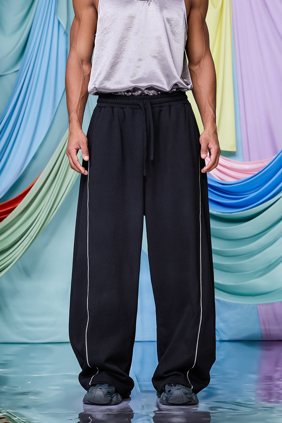 Vector Pleat Barrel Pants