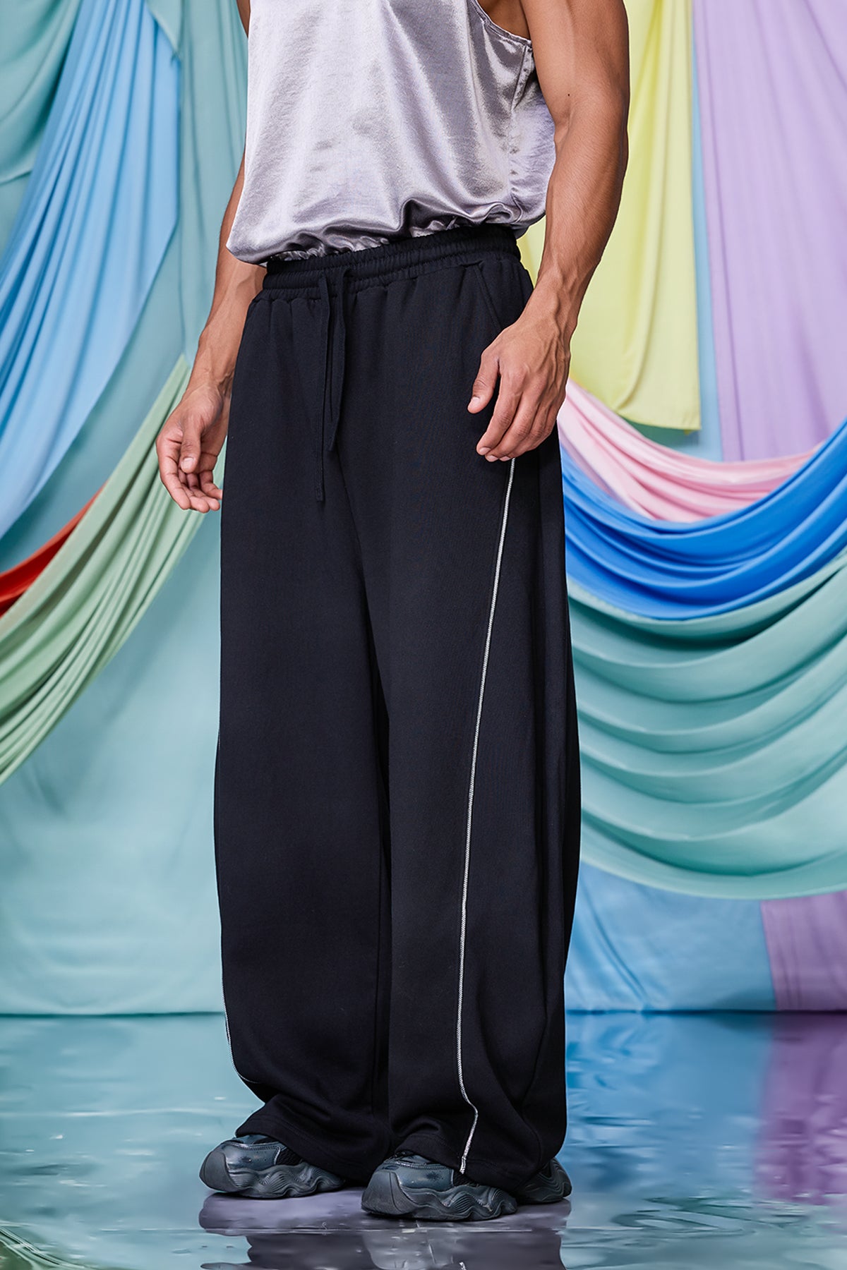 Vector Pleat Barrel Pants