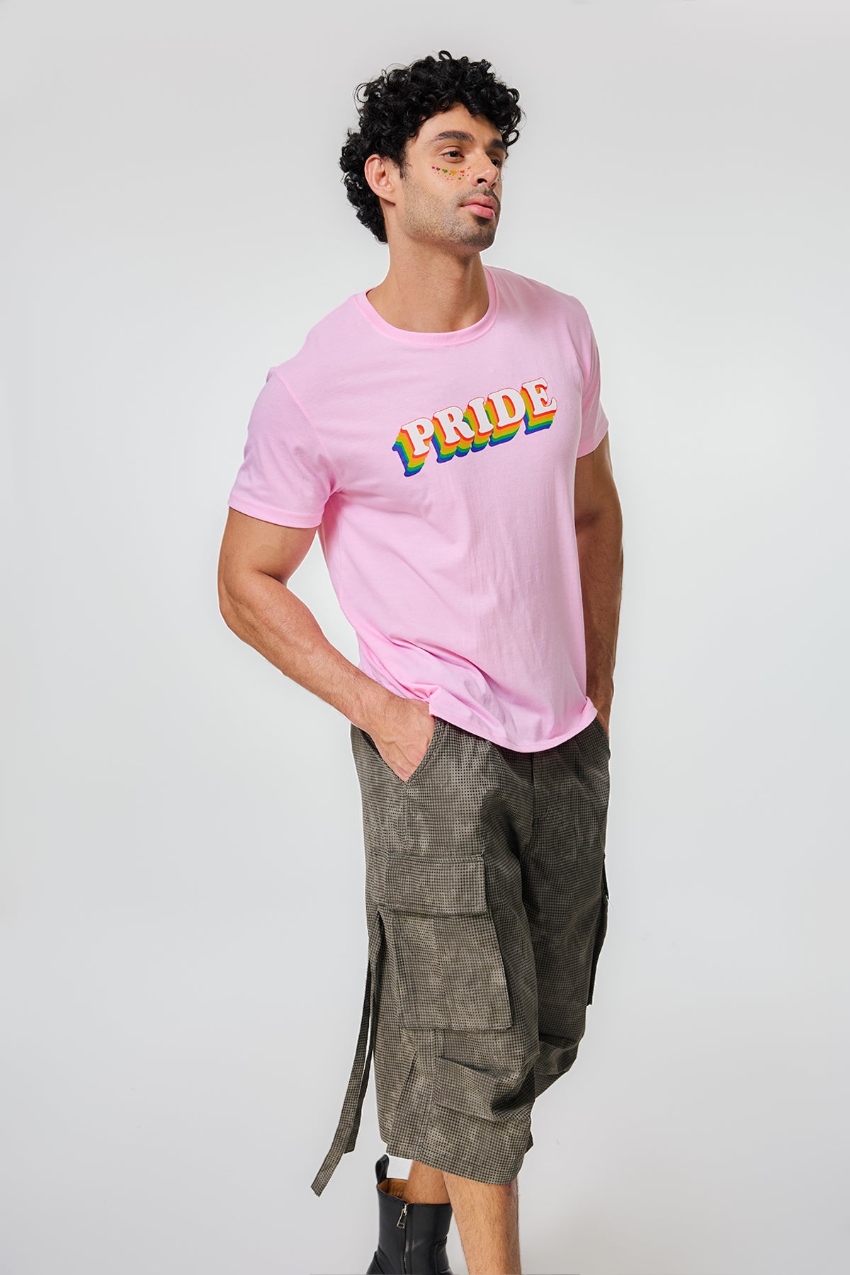 Vivid March Print T-Shirt Pink