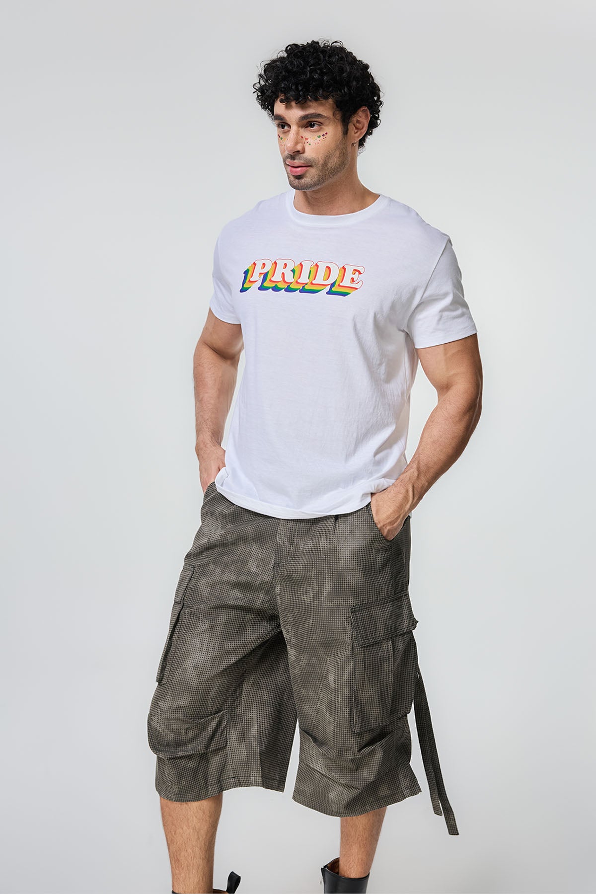 Vivid March Print T-Shirt White