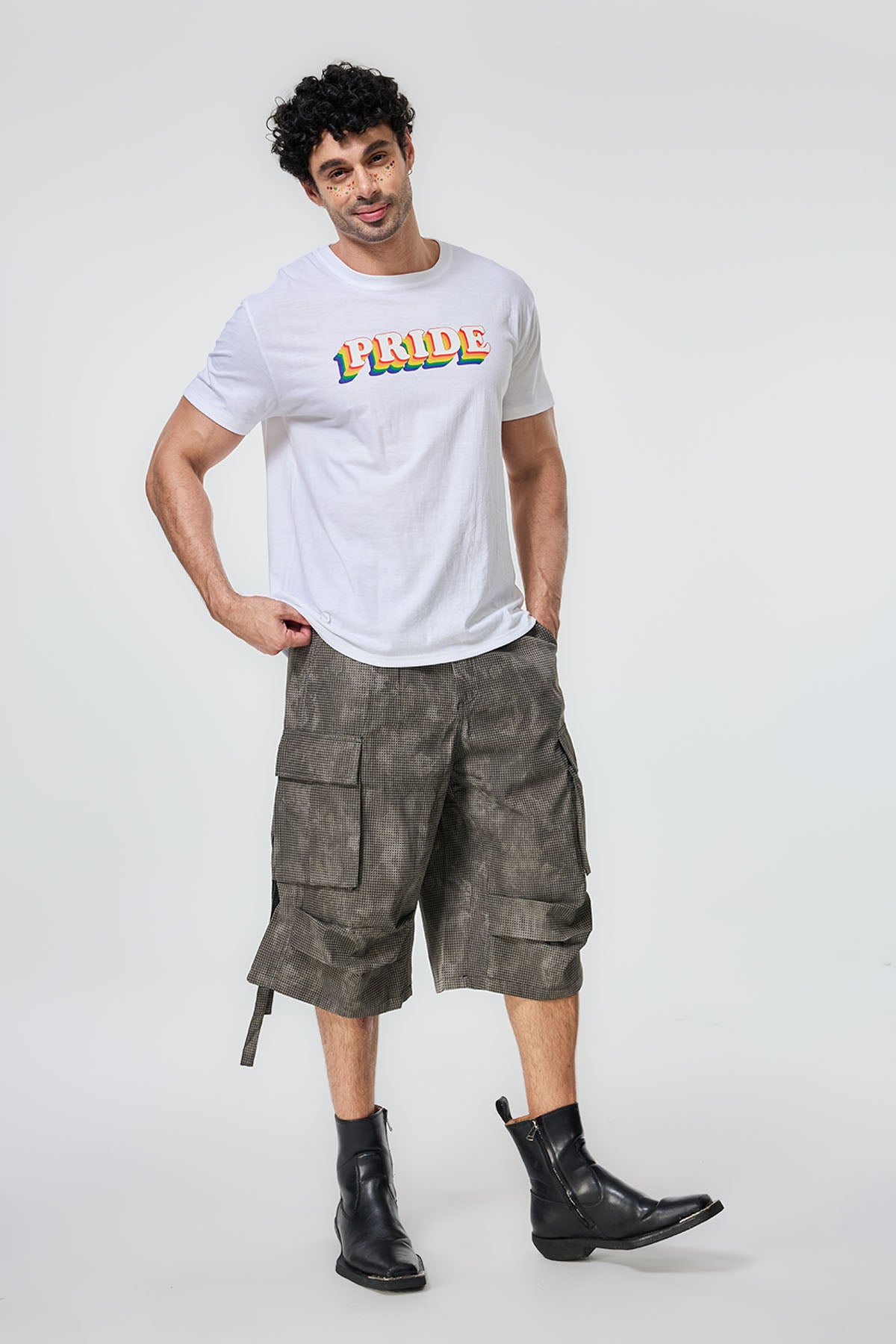 Vivid March Print T-Shirt White