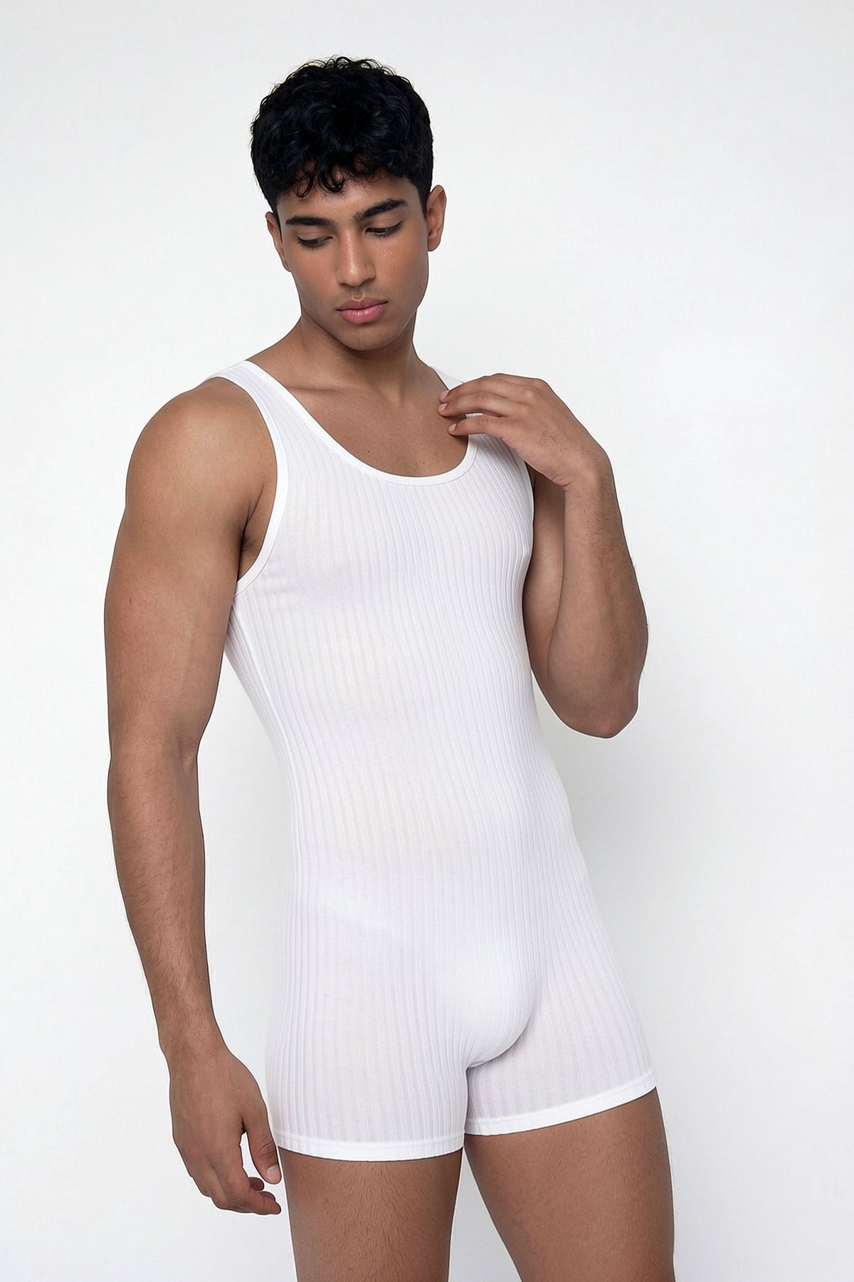 Void Contour Stripe Playsuit