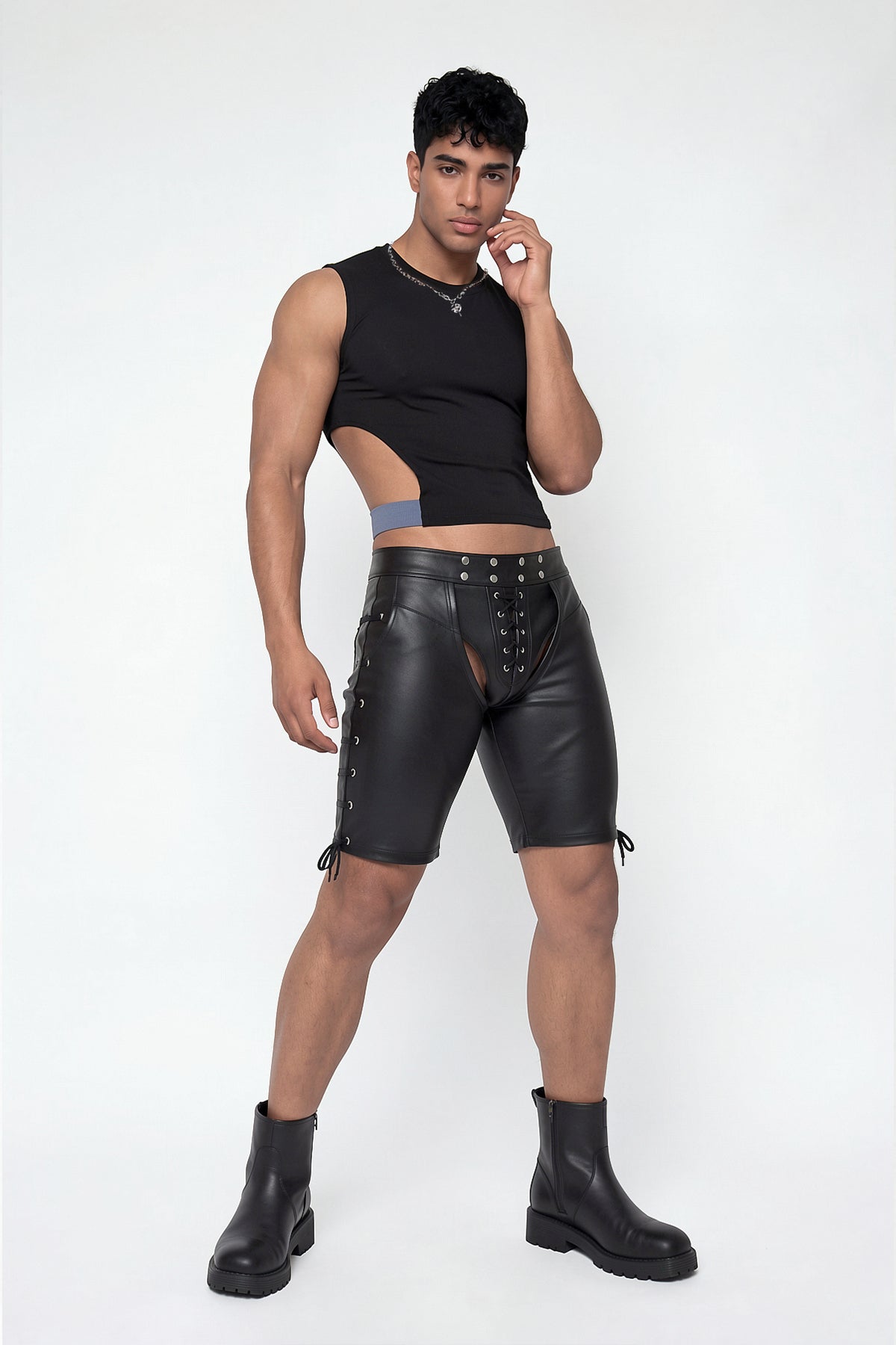 Waist Matrix Cutout Crop Top