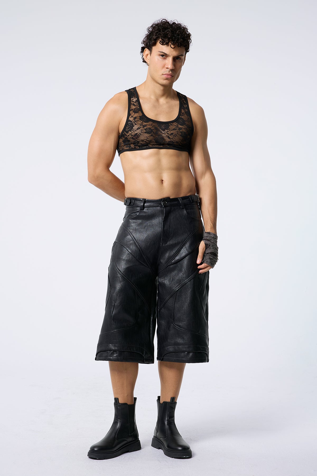 Waist Whisper Lace Crop Sleeveless Top