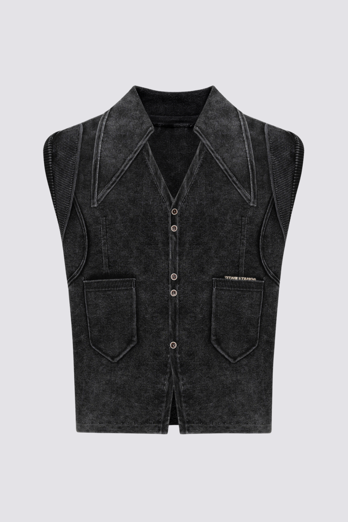 Warm Thread Denim Knit Vest