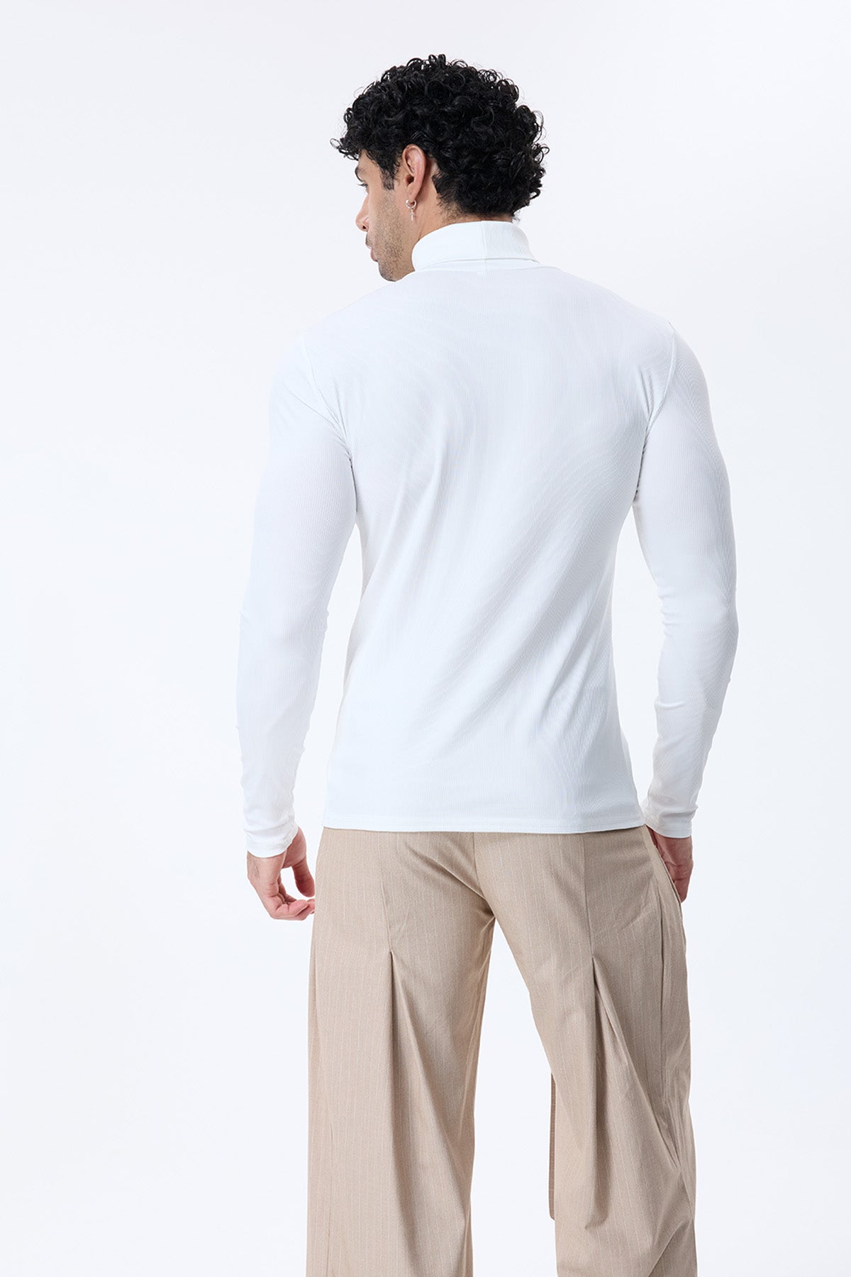 Weave Line Long Sleeve Knit Top