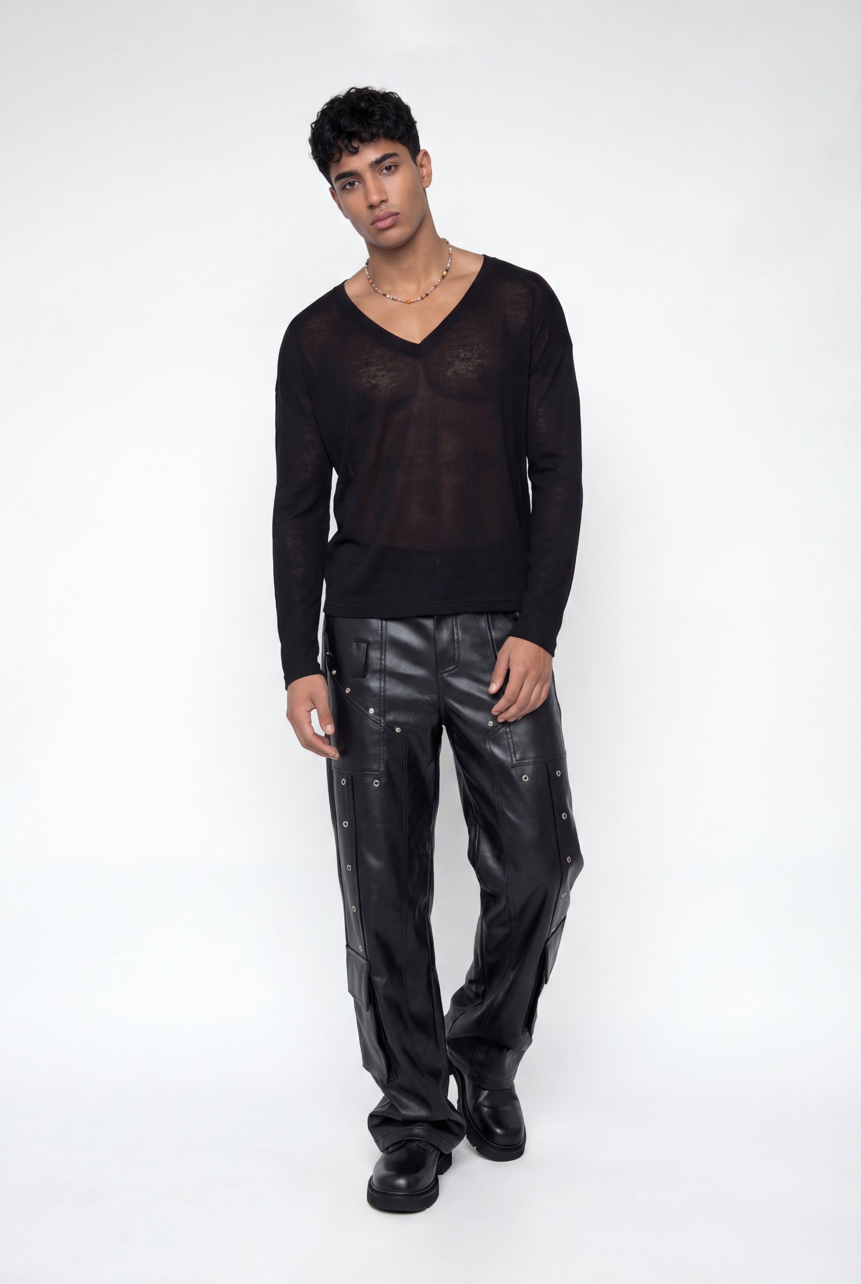 Whisper Veil Long Sleeve Mesh Top