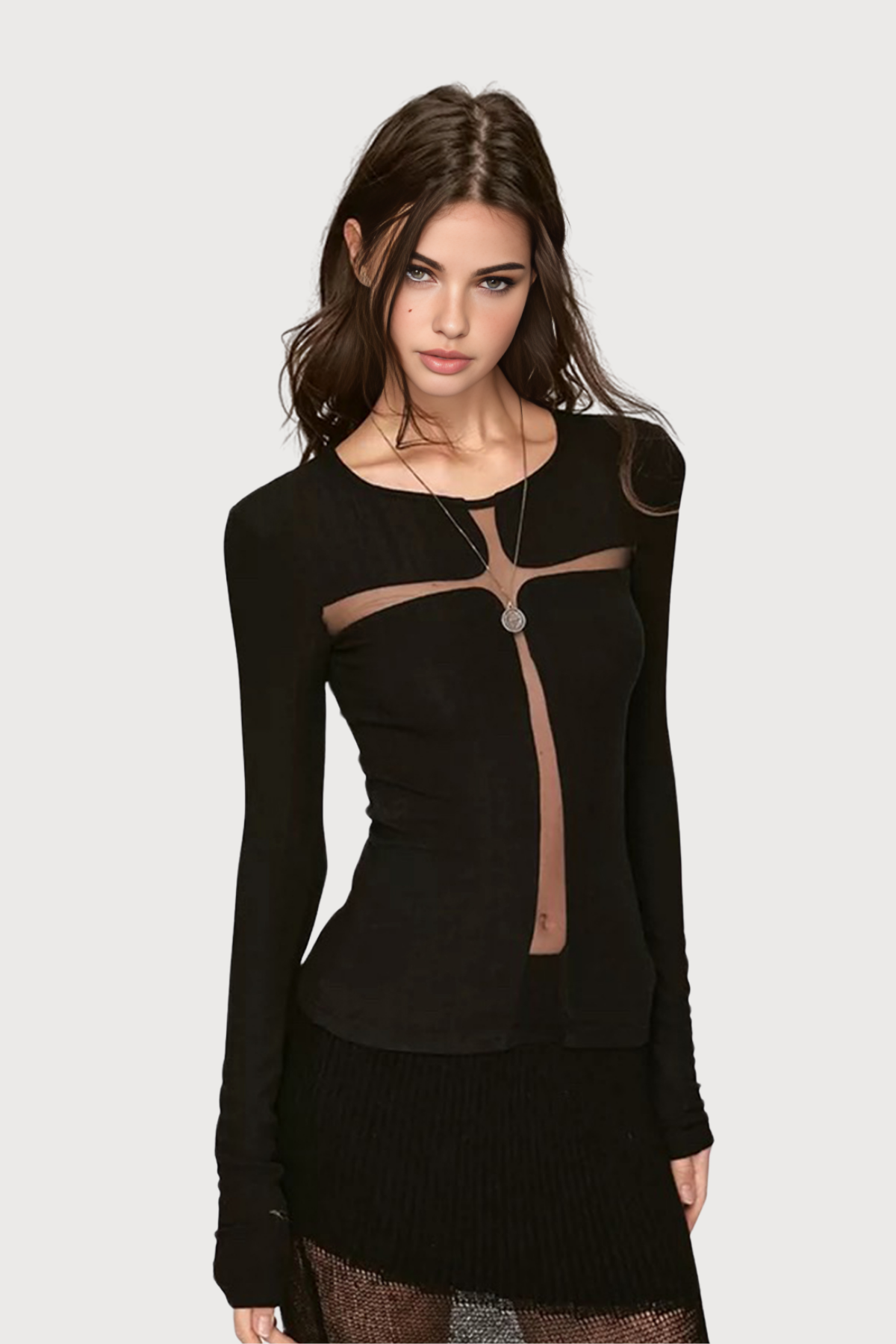 Wild Edge Cross Cutout Top