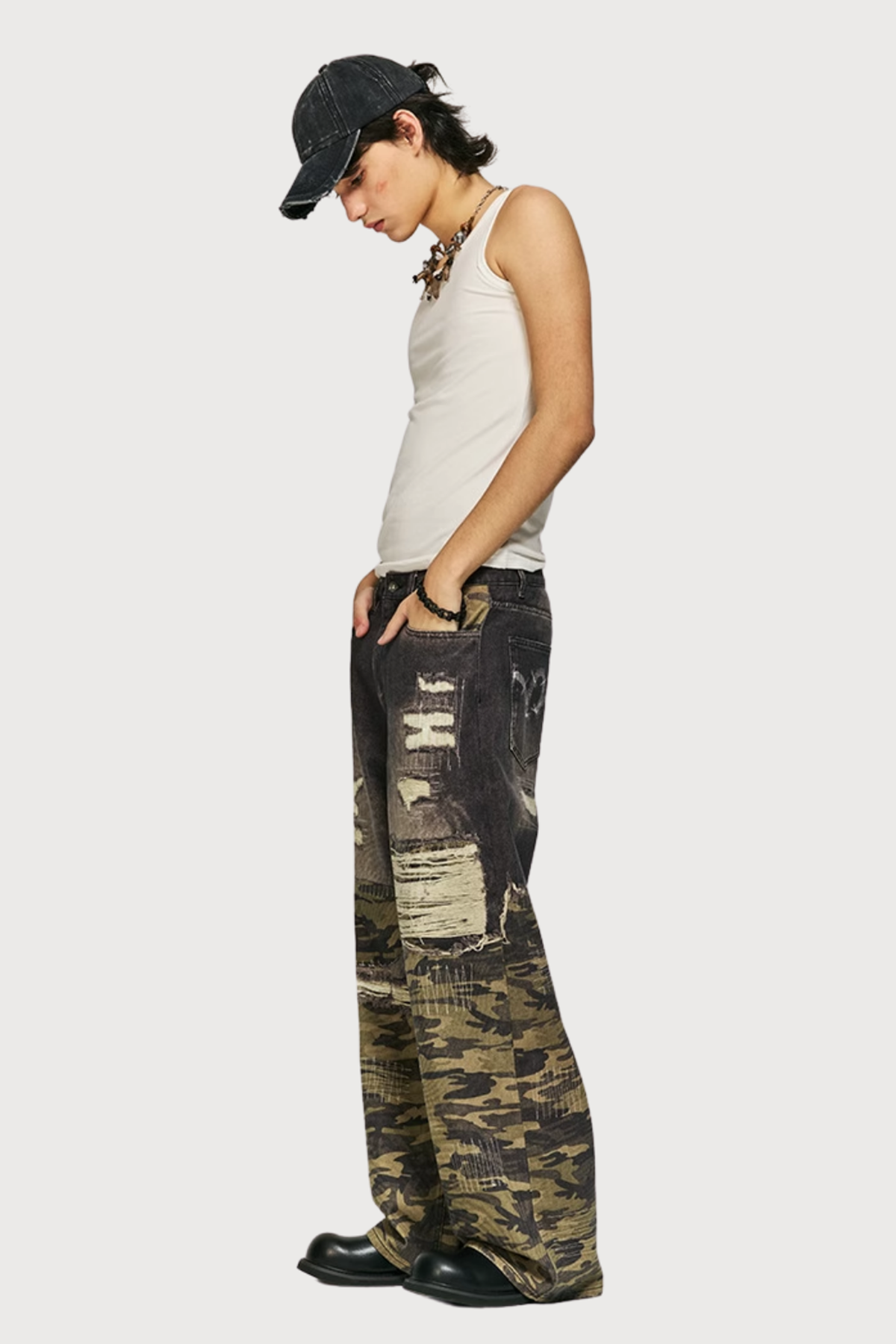 Wild Thread Print Straight Jeans