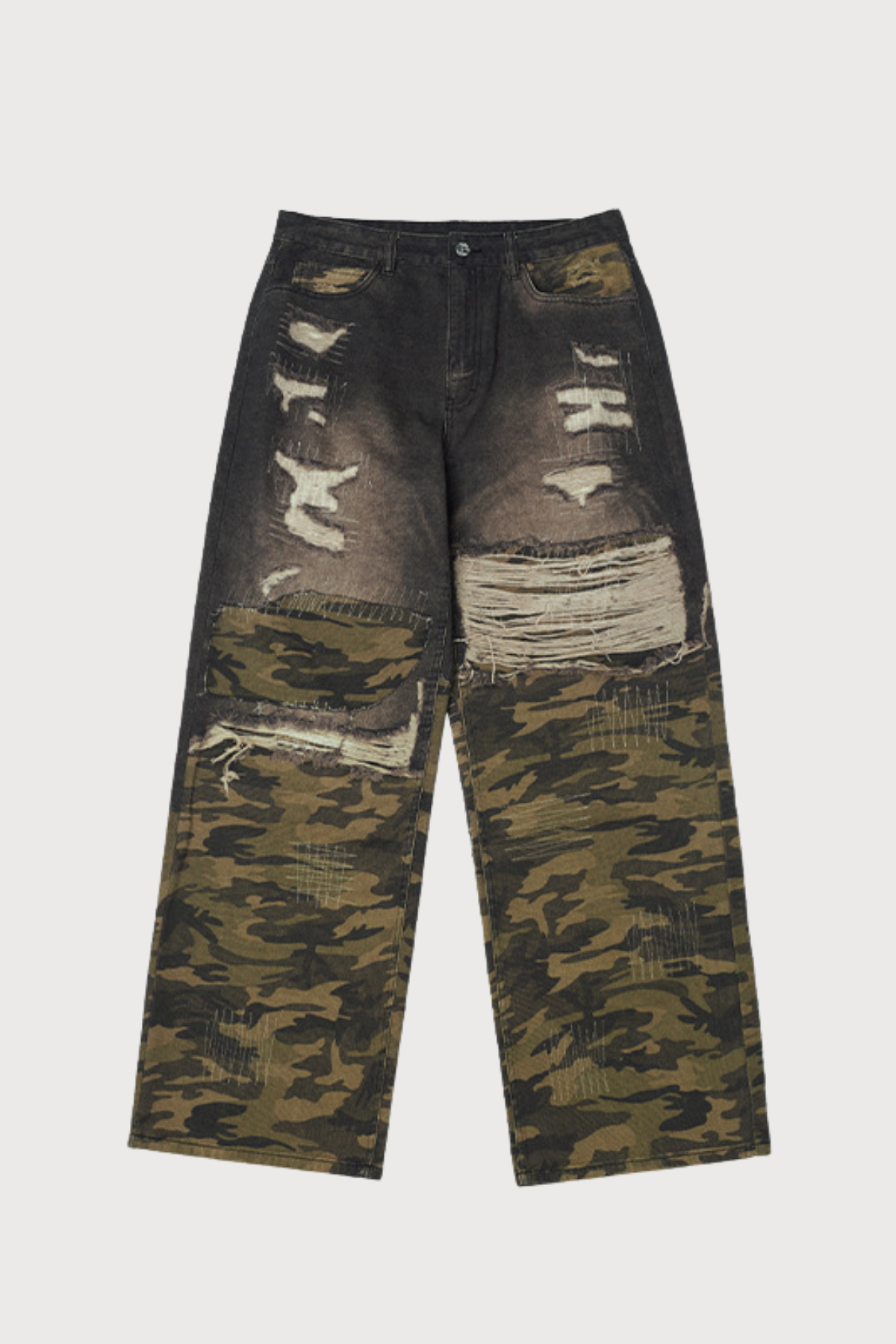 Wild Thread Print Straight Jeans