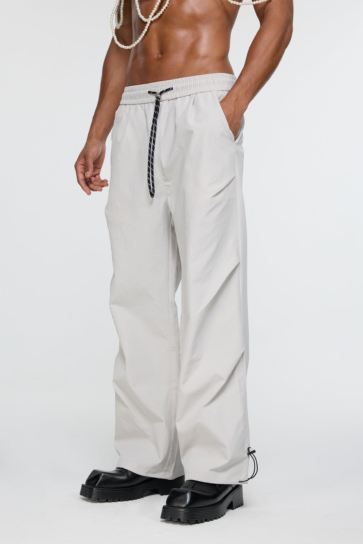 Woven Trouser Straight Pants