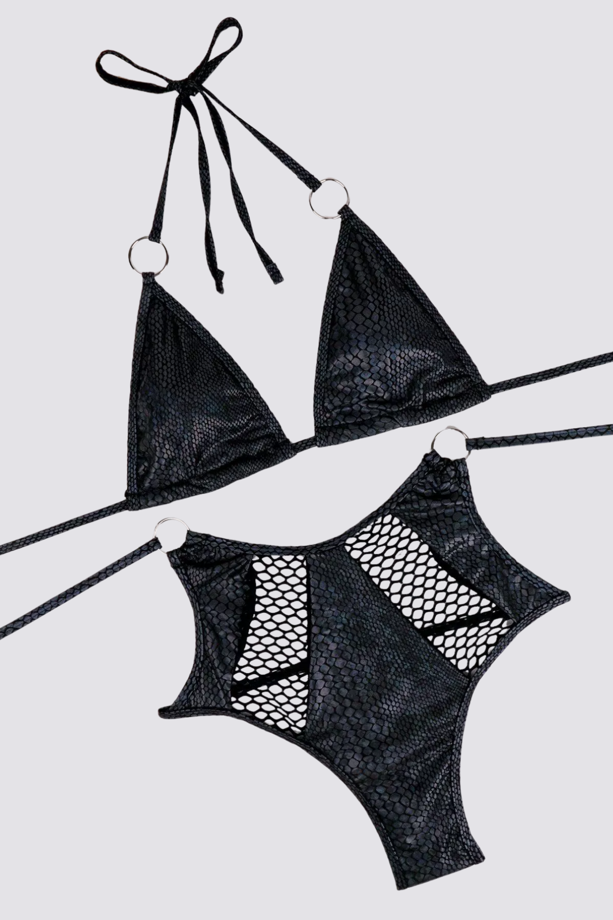 Zero Concept Snakeskin Bikini Two Piece Set